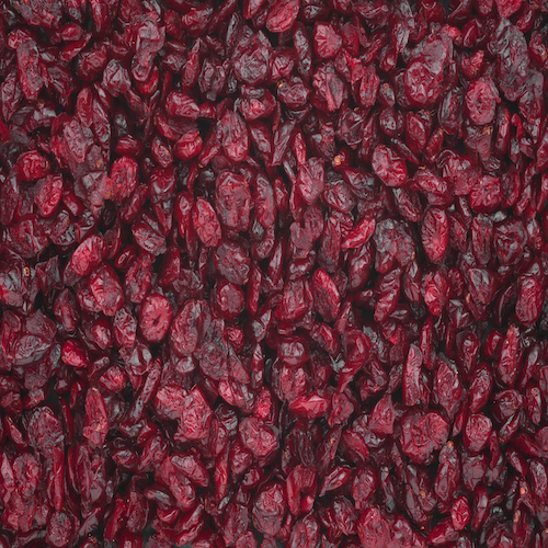 Dried cranberries can be used as background